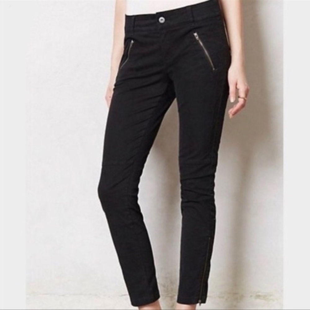 ❌SOLD❌Anthro Pilcro & Letterpress Black Moto Jeans
